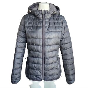 Napapijri Womens Black‎ Hooded Puffer Jacket Sz Small Winter